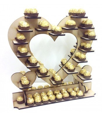 Freestanding Large Ferrero Rocher Wedding Table Heart Display Stand